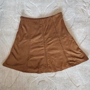 NWOT Loft Fauz Suede Mini Skirt Tan- Size 0